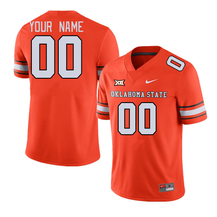 Custom Oklahoma State Cowboys Name And Number College Football Jerseys Stitched Sale-Orange